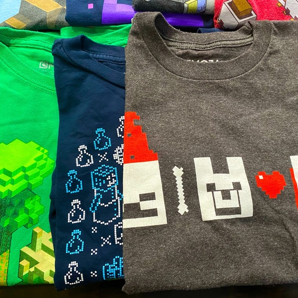 RARE Kids Minecraft T-shirt Bundle 13 pieces Mine Chest Exclusive Size YS/S - Picture 13 of 16